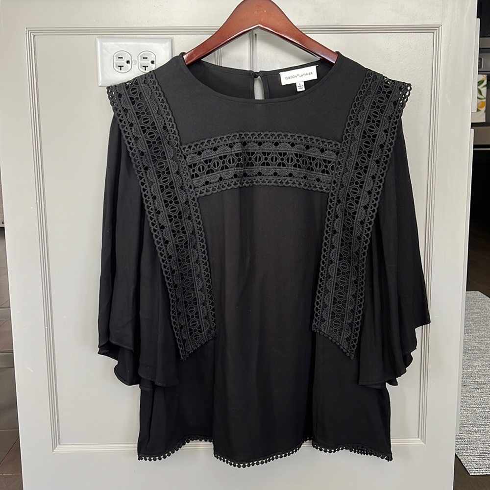 Gibson Latimer Black Bat Wing Top